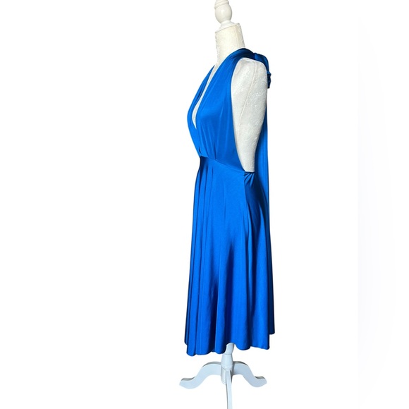 Cameo Royal Blue Backless Halter Midi Dress with Long Tie - Small - Picture 3 of 7